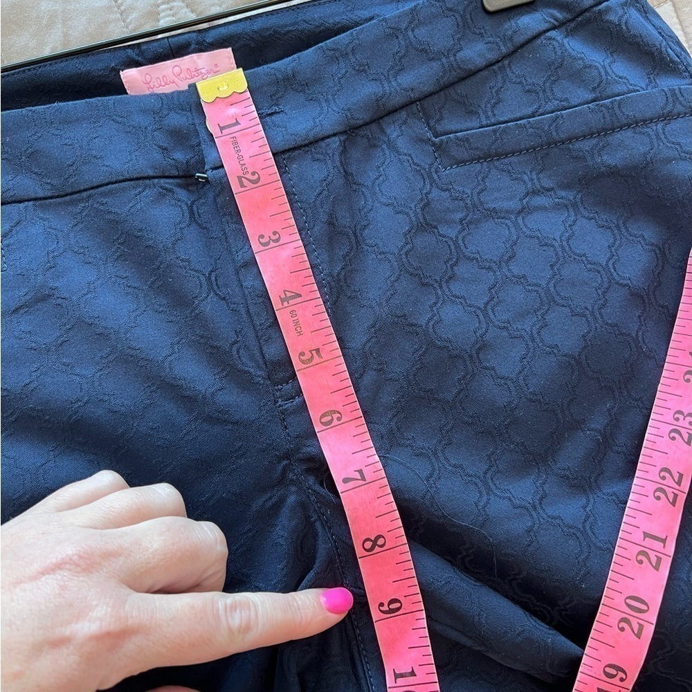 Lilly Pulitzer Kelly Textured Pants Navy Size 8 - Picture 14 of 16